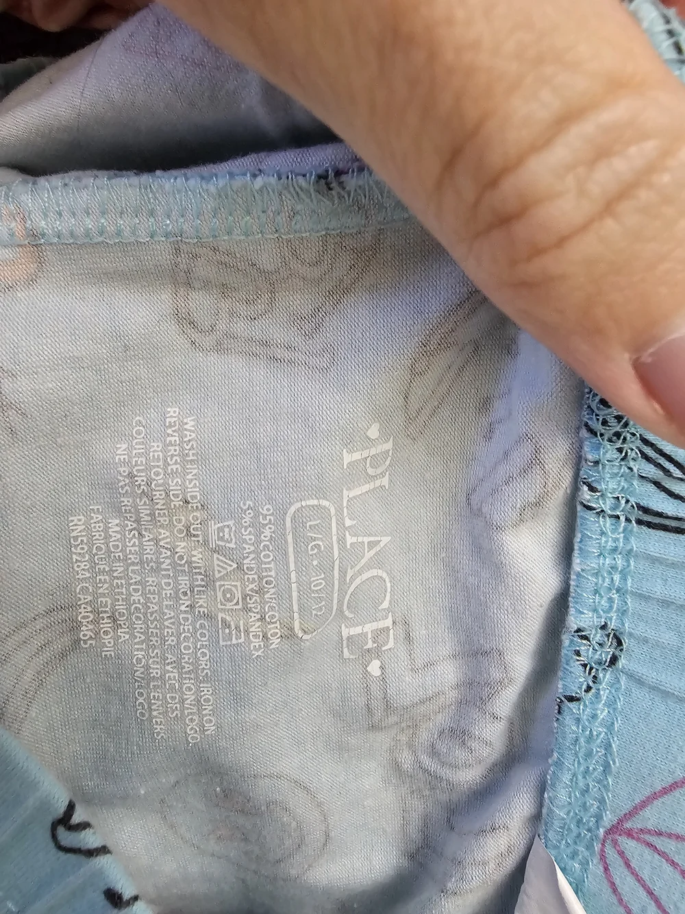 The Children's Place Light Blue Rainbow & Icon Print Leggings